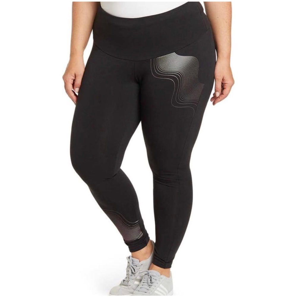 Adidas Women Plus Size Holiday Graphic Legging, Black / Size 2X